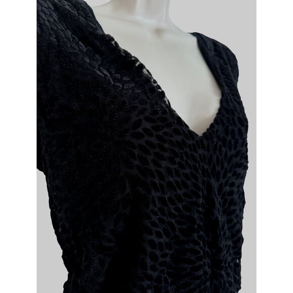 Ramy Brook Regina Velvet Burnout Bodysuit Size XS Black NWT $278 Sleeveless - Picture 9 of 14